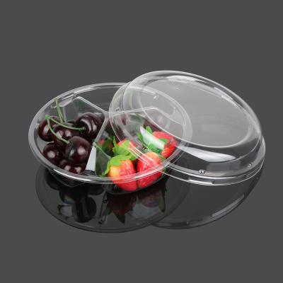 China De ronde behandelde 18.5*18.5*5.5cm Plastic Voedsel Tray Packaging Te koop