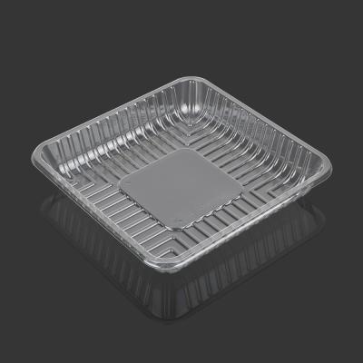 Chine Square Transparent 18*18*3cm PET Plastic Tray à vendre