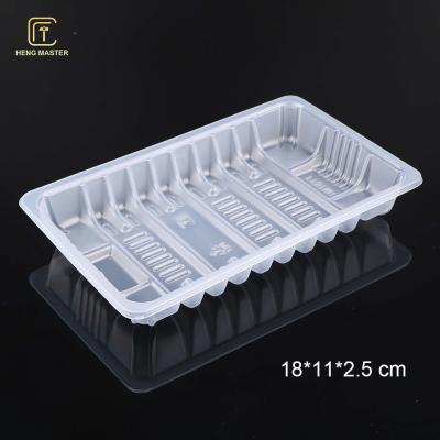 China Rectangle White 18*11*2.5cm Frozen Food Tray Packaging for sale