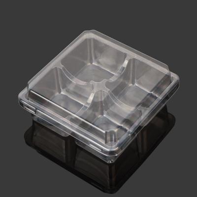 Chine 4 emballage en plastique de pâtisserie du compartiment 12*12*5cm à vendre