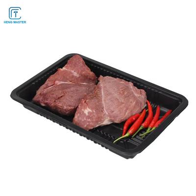 Cina Vassoio amichevole nero della carne della plastica del supermercato 15*23*4.5cm di Eco in vendita