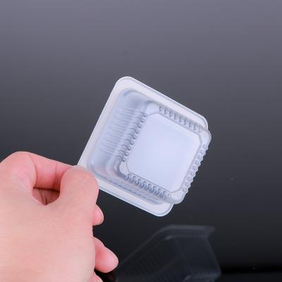 China Disposable 6.8*6.8*3.4cm Mooncake Blister Tray PP Plastic Biscuit Pastry Box for sale