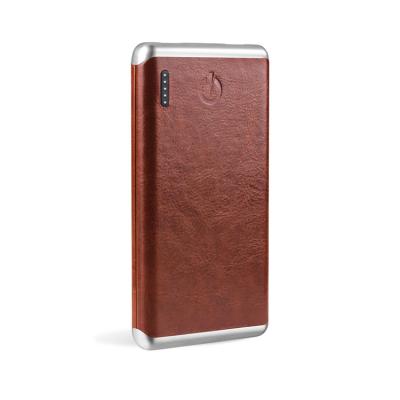 China Leather Mobile Power Bank 10000mah Products Electronics Bank CPU Power Bank CPU Leather Charging Station for sale