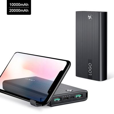 China Fast Fast Charging Support 18W Charging Power Banks Dual Outputs Support USB C PD Mobile Power Bank 10000mAh for sale