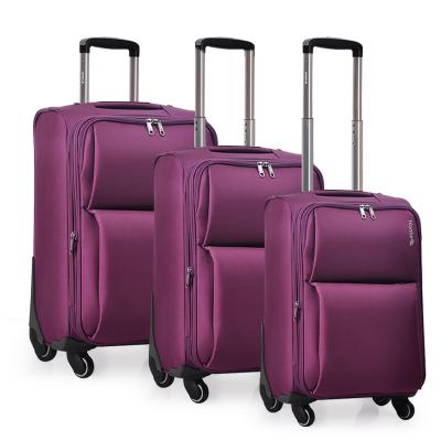 China Hanke Fashionable Hot Sale Wholesale High Quality Waterproof Oxford Polyester Trolley Suitcase Soft Sets for sale