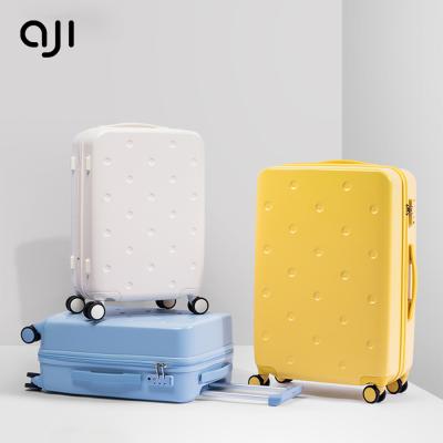 China Wholesale Shell Trolley Luggage Lock Travel Aji New Arrival Trolley Luggage Bags Fashion Material Hard Waterproof Custom Long Travel Carry On Suitcase for sale