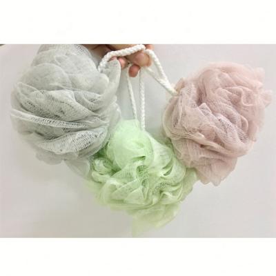 China EXFOLIATING 2021 Shower Mesh Foaming Sponge Bath Bubble Soft Ball Body Skin Remover Exfoliating Back Scrubber Sweep Bathroom Accessories for sale