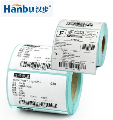 China 500pcs x 500pcs Waterproof Thermal Self Adhesive Anti-scratch Paper 100 x 100 Labels Roll Printing for sale