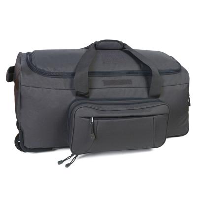 China Fashion Gray Polyester Sports Rolling Bag Tactical, 1000D PU Deployment Duffel Nylon Rolling Bag for sale