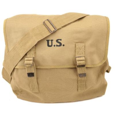 China Rise of the canvas backpack messenger bag, m1936 military knapsack, haversack bag men with shoulder strap for sale