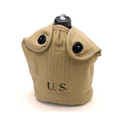 China Canvas Minimalist Military Water Bottle Bag Pouch, Small Tactical Carrier Army Pouch, US Army M1910 Soft Canteen Cover Kettle Bag for sale