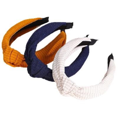 China European and American Style Women Girl Hair Accessories Knot Bee Headband Stripe Braid Hair Circle Bee Knot Headband for sale