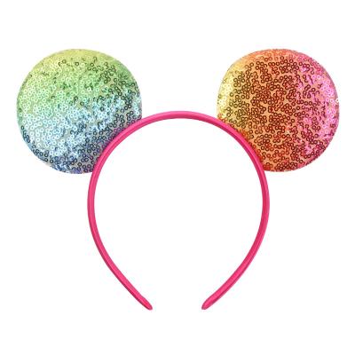 China Mickey Headbands Sequin Ear Hairbands Sporty Ear Festival Festival Headbands Without Bow Ties Cartoon Head Accessories for sale