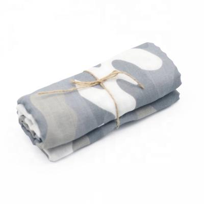 China Burb PASSIONATE Multi-Layer Muslin Blankets Bamboo Gray Chiffon Receiving Blanket for sale