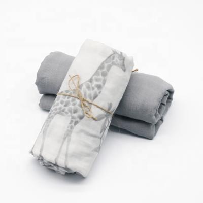 China Custom muslin wrap fringe baby raw muslin wraps organic cotton muslin wrap blanket digital print for sale