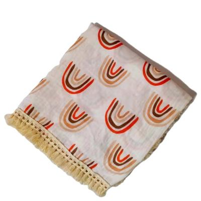 China Anti-Static Newborn 100 Layers Cotton Blanket2 Skin Friendly Muslin Wrap Blanket for sale