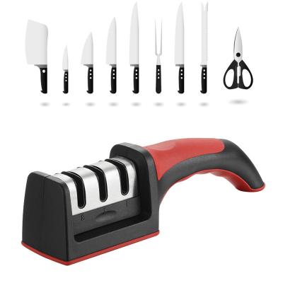 China 3 Stage Disposable Knife Sharpener With 1 Plus Replace Manual Sharpener Kitchen Knife Sharpening Tool For All Knives Stainless Steel 20pcs for sale