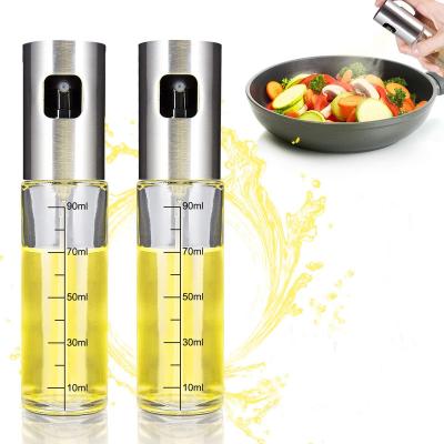 China Misto Olive Cooking Stainless Steel Bottle Viable Spritzer Dispenser Food Kitchen Pump Glass Vinegar Oil Plastic Sprayer For Cooking for sale