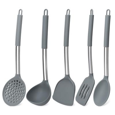 China Sustainable Kitchen Tools Kit Kitchen Utensils Silicon Spoon Set Kitchen for sale