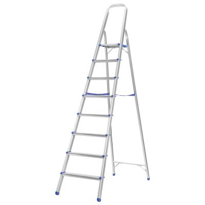 China Folding Ladders Factory Price Durable Safety 8 Steps Folding Step Ladder Aluminum Household for sale