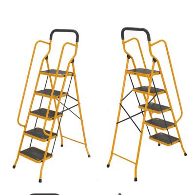 China Folding Ladders Wholesale With Handrail Platform Household Ladder China 5 Steps Ladder for sale