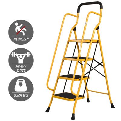 China Folding Ladders China Household With Railing Step Ladder Foldable Steel Chairs 4 5 for sale