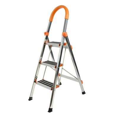 China Folding Ladders Modern Home Workshop Household Stainless Steel Portable 3 Step Ladder for sale