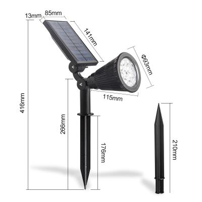 China Garden/LANDSCAPE/Park Outdoor Waterproof IP65 Lawn Light Adjustable Modern Landscape Led Lawn Lamp Solar Yard Light for sale