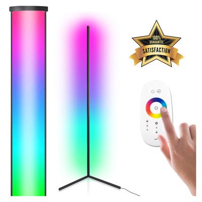 China Modern Drop Shipping Nordic Modern Corner Color Changing Decorative Tripod Remote Control CCT Led RGB Floor Position Lamp For Living Room for sale