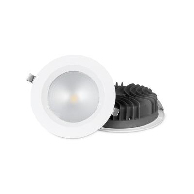 China Adjustable Light Direction Modern Black Ceiling 30w Cob Recessed RGB Led Light Downlight for sale