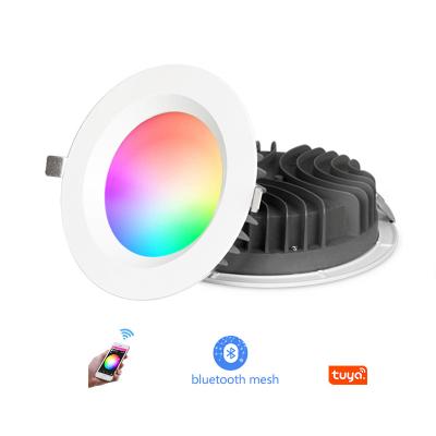 China Aluminum Dimmable Dimmable Anti-glare Smart Recessed Led Ceiling BT COB RGB Downlight CE Adjustable Light Indoor Hotel Direction CCT Wifi for sale