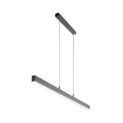 China APP High Light Control Efficiency Smart Workbench Suspended Ceiling 30w 40w 50w Linear Light Dimmable Linkable Led Batten Lamp Fixture for sale