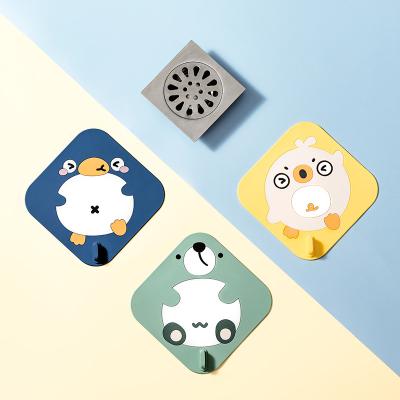 China Viable Bathroom Hair Catcher Stopper Shower Drain Covers Filter Anti-Odor Cartoon Floor Drain Cover for sale