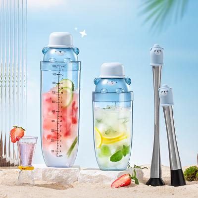 China Wholesale New Products Blue Multifunctional Wine Shaker For Plastic Cocktail Shaker Holding Bar Bar for sale