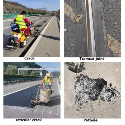 China Melt Modified Asphalt Road Patching Premix For Leveling Bridge Deck Approaches Te koop