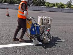 two components scraping road marking machine