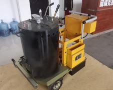 Battery pushing thermoplastic road line marking striping machine