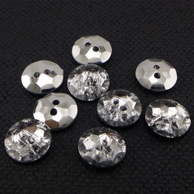 China Fashionable Round Decorative Acrylic Diamond Crystal Sofa Knob With Two Hole for sale