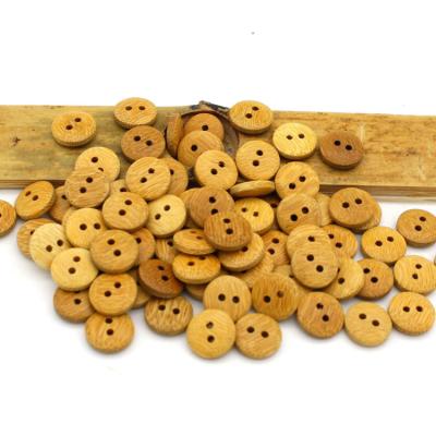 China Sustainable Eco Friendly Two Hole Round Natural Bamboo Custom Buttons For Shirt for sale