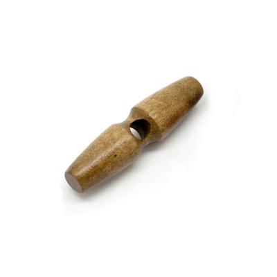 China One Hole 50mm Long Olive Shape Sustainable Wholesale Wooden Horn Button For Garment for sale