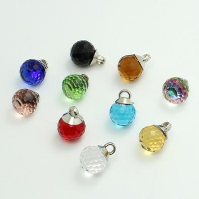 China Dry cleaning fashion round ball shape leg coloful maiden crystal stone button for dress for sale