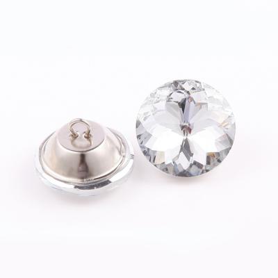 China Upholstery Round Sofa Dry Cleaning Glass Crystal Leg Button For Furniture Decoration for sale