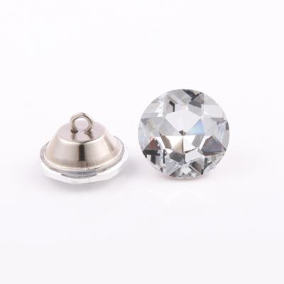 China Dry Cleaning 20mm 25mm 30mm Round Clear Diamond Crystal Glass Knob For Sofa Furniture for sale