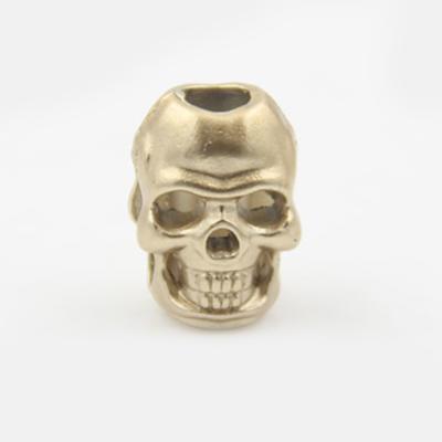 China Accessories Decorative Gold Rope Shape Fashion Skull Zinc Alloy Metal End Cap for sale