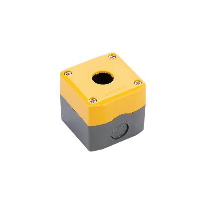 China ABS plastic 16mm/19mm/22mm/30mm/40mm emergency stop push button switch box 1 hole dustproof, waterproof and anti-corrosion for sale