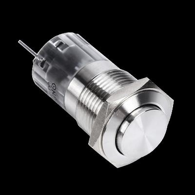 China LYAN Product 5A/250V, 1NO1NC, 2NO2NC, 16mm, CE RoHS, Vandal-proof Top Metal Push Button Switch LY16H-11/S for sale