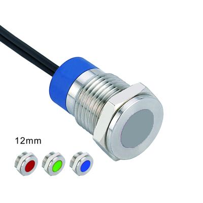 China LYAN plastic RGB tricolor,WIRE LEAD,12mm,miniature led indicator lights,tricolor vandal proof metal waterproof indicator for sale