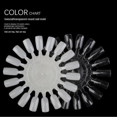 China Wholesale Professional Design Nail Polish Color Dish Nail Art Display Dish Wheel Round Nail Color Card for sale