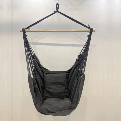 China Large Size Bedroom And Durable Outdoor Indoor Use Seat Chair Patio Tree Pendant Gray Durable Swinging Hammock Chair Dark for sale