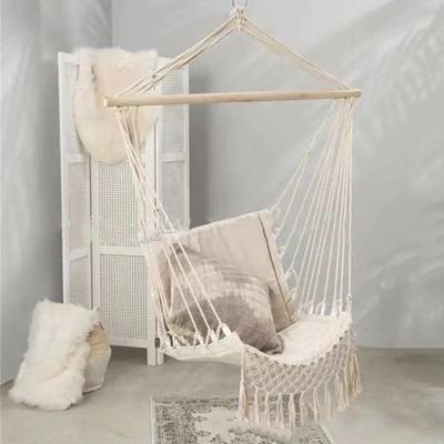 China Durable Modern Canvas Hammock Chair Swing With Tassel Design Hanging Hammock Chair For Sale Patio Swings for sale